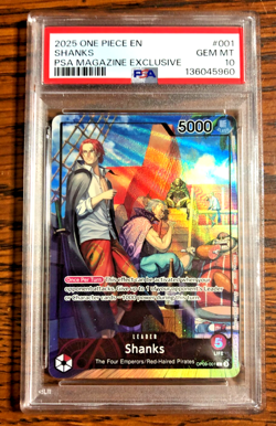 Shanks FA Promo #001 - PSA GEM MT 10 - 2025 PSA Magazine Exclusive - One Piece - Image 1