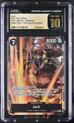 One Piece Two Legends Jack Alt Art SR OP08-084 English Parallel CGC 10 - Image 1
