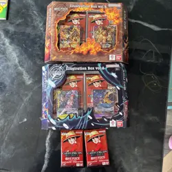 One Piece Vol 5 And Vol 6 Illustration Boxes Plus 2 OP 13 Booster Packs - Image 1