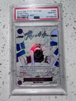 2025 One Piece OP11 EN Gear Two Alternate Art PSA10 - Image 1