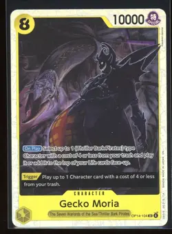 Gecko Moria One Piece OP14 The Azure Sea's Seven Super Rare #104 - Image 1