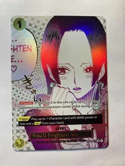 You'll Frighten Me... (Alternate Art) OP14-118 The Azure Sea's Seven Foil NM - Image 1