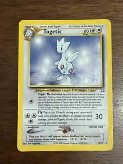 Pokemon TCG Togetic Neo Genesis Holo Card 16/111 Moderately Played - Image 1