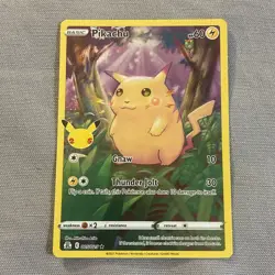 Pikachu 5/25 Pokemon Celebrations 25th Anniversary Set Full Art Card - Image 1