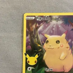 Pikachu 5/25 Pokemon Celebrations 25th Anniversary Set Full Art Card - Image 2