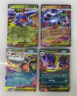 Phantasmal Flames MEGA Charizard ex Card Lot (4) Cards ME02 Pokemon TCG NM - Image 1