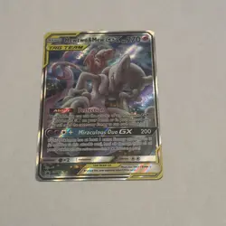 Pokemon TCG Mewtwo & Mew GX Black Star Promo Full Art Tag Team Holo Card - Image 2
