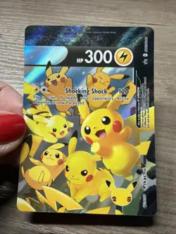 Pikachu V Union SWSH140 Celebrations Black Star Promo Pokemon Card Upper Right - Image 1