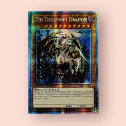 Yu-Gi-Oh! Ten Thousand Dragon BLAR 10000 SECRET Rare ACG Art Card English - Image 1