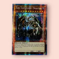 Yu-Gi-Oh! Ten Thousand Dragon BLAR 10000 SECRET Rare ACG Art Card English - Image 2