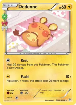 Dedenne RC10/RC32 Uncommon Generations: Radiant Collection Pokemon Card - Image 1