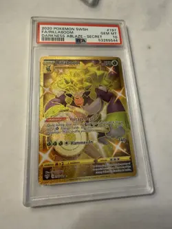 2020 Pokemon TCG Rillaboom Gold Secret Rare Card 197/189 Darkness Ablaze PSA 10 - Image 1