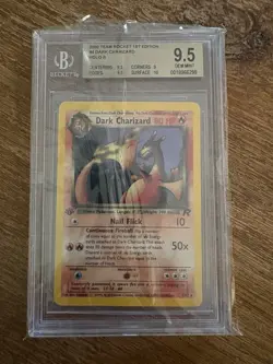 Pokemon Dark Charizard Team Rocket 1st Edition Holo Beckett 9.5 Graded Card - Image 1