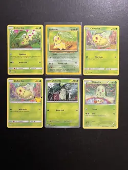 6x Chikorita Pokemon Card Collection WOTC XY SM SWSH SV PTCG - Image 1