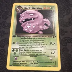 Dark Weezing Team Rocket 31/82 1st Edition Pokemon Card - Image 1