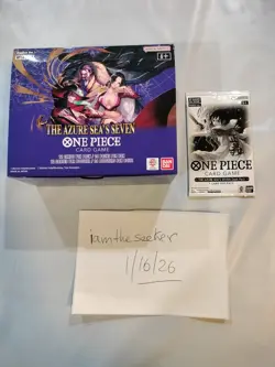 One Piece Card Game - OP14 The Azure Sea's Seven Booster Box UNSEALED IN HAND - Image 3