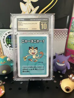 CGC Pristine 10 Meowth Japanese Old Maid Card Pokemon High Tension - Image 1