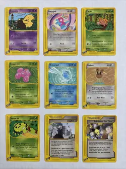 2002 Pokemon Aquapolis NON-HOLO Card Lot of 9 LP-MP - Image 1