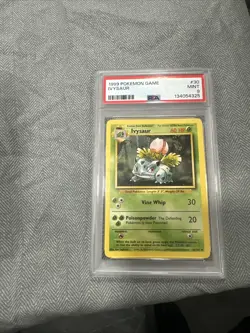 Pokemon TCG Ivysaur Base Set, Card 30/102, PSA Mint 9 - Image 1