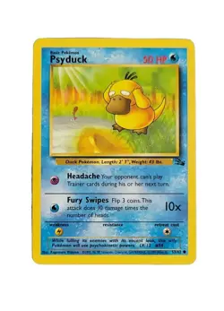 Psyduck Fossil 53/62 Unlimited WOTC - Vintage Pokemon Card NM - Image 1