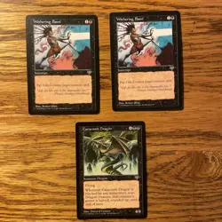 MTG: Mirage Catacomb Dragon And 2X Withering Boon Black Lot - Crisp NM - Image 1