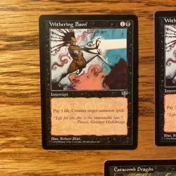 MTG: Mirage Catacomb Dragon And 2X Withering Boon Black Lot - Crisp NM - Image 2