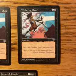 MTG: Mirage Catacomb Dragon And 2X Withering Boon Black Lot - Crisp NM - Image 3