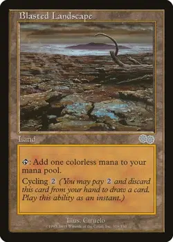 Blasted Landscape Urza's Saga MP MTG - Image 1