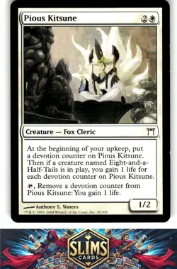 Magic the Gathering MTG Champions of Kamigawa Pious Kitsune #38 Buy 2 Get 1 - Image 1