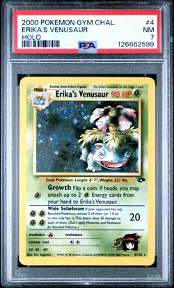 2000 POKEMON GYM CHALLENGE HOLO #4 ERIKA'S VENUSAUR PSA 7 - Image 1