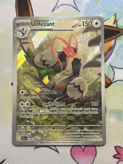 🔥Pokemon TCG-Unfezant-Illustration Rare-150/086-Sv: Black Bolt-Holo-M/NM!🔥 - Image 1
