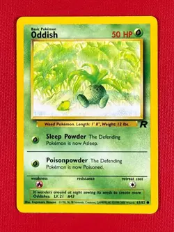 2000 Pokemon Team Rocket Unlimited - Oddish #63/82 - Image 1
