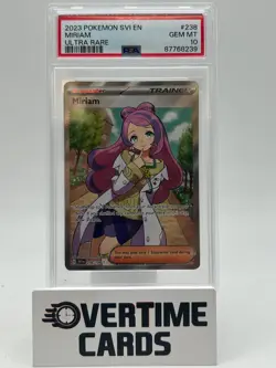 2023 Pokemon Scarlet and Violet Miriam Ultra Rare Trainer 238/198 PSA 10 - Image 1