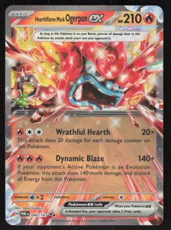 Pokemon TCG SV: Twilight Masquerade #040/167 Hearthflame Mask Ogerpon EX NM - Image 1
