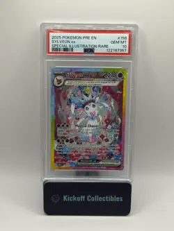 2025 POKEMON PRE EN-PRISMATIC EVOLUTIONS #156 SYLVEON EX PSA 10 - Image 1
