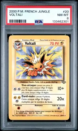 2000 POKEMON FRENCH JUNGLE #20 VOLTALI PSA 8 - Image 1