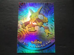 1999 Topps Pokemon Rainbow Foil #65 Alakazam Holo Blue Logo Series 1 TV 1st - Image 1