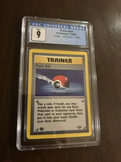 1999 POKEMON JUNGLE 1ST EDITION #64 - POKE BALL CGC 9 - Image 1