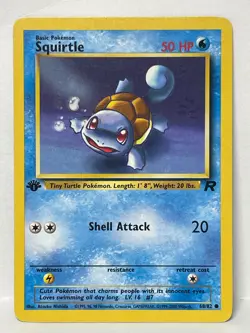 Pokemon Squirtle Common Team Rocket 1st Edition 68/82 - LP - Image 1