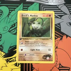 2000 Pokemon Gym Heroes 1st Edition Brock's Mankey 67/132 - Image 1
