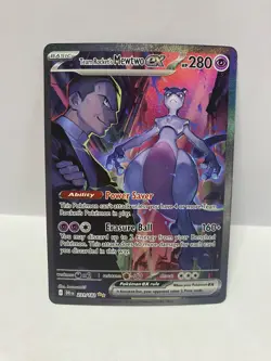 Pokemon Team Rocket's Mewtwo ex 231/182 Destined Rivals Holo Special Rare EX - Image 1