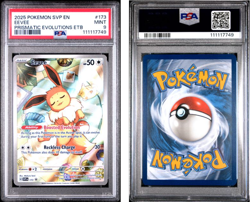 2025 POKEMON SVP EN-SV BLACK STAR PROMO #173 EEVEE PRISMATIC EVOLUTIONS ETB PSA9 - Image 1