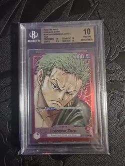 Roronoa Zoro (OP01-001) Alt Art Leader BGS 10 One Piece - ROMANCE DAWN English - Image 1