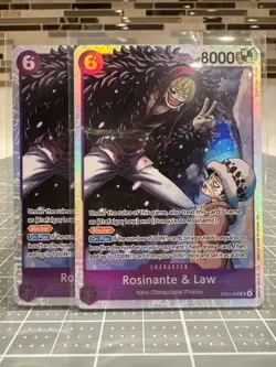 One Piece The Azure Sea’s Seven OP14-EB04 Rosinante & Law EB04-038 SR English x2 - Image 1