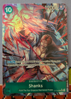 One Piece CCG Shanks OP13-028 Alt Art SR Carrying On His Will - Image 1