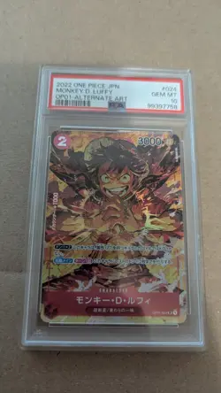 PSA 10 Monkey D. Luffy Alt Art Romance Dawn OP01-024 One Piece Japanese - Image 1