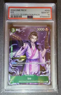 One Piece English Izo OP01-033 Championship Celebration Pack Promo PSA 10 - Image 1