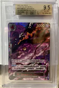 BGS 9.5 St. Jaygarcia Saturn One Piece: Carrying On His Will OP13-083 - Image 1