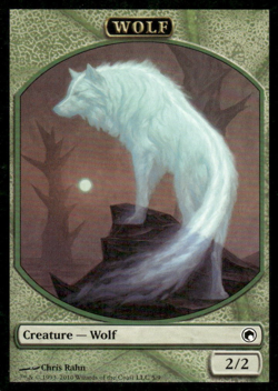 Wolf Token Scars of Mirrodin MTG Magic the Gathering card - Image 1