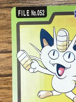 Pokemon Carddass Card Meowth File No.52 Bandai Pocket Monsters 1997 - Image 3